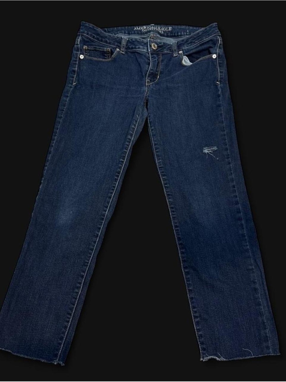 American Eagle Outfitters Navy Blue Straight Leg Jeans - Women's